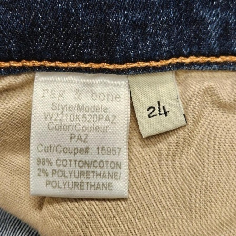 Rag & Bone JEAN Skinny Jeans Womens 24 Blue Paz Knot Indie Sleaze Ankle Tie - Picture 8 of 8